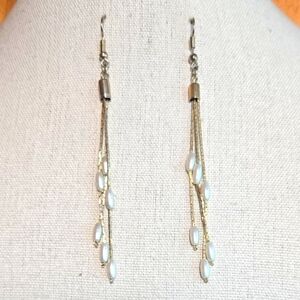 Faux Pearl Dangle Earrings